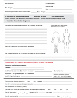 Formulaire de déclaration d’un événement accidentel ou d’une situation dangereuse Formulaire de déclaration d’un événement accidentel ou d’une situation dangereuse