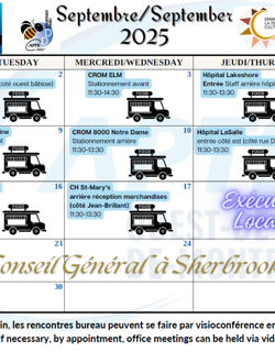 Calendrier Septembre 2025