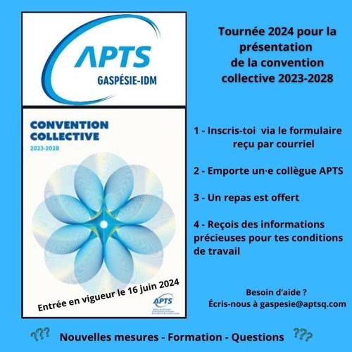 Tournée 2024 pour la convention collective 2023-2028 - APTS