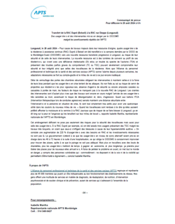 Communiqué de presse - DANGER À LA RAC DUPRÉ - 28 août 2024 Communiqué de presse - DANGER À LA RAC DUPRÉ - 28 août 2024