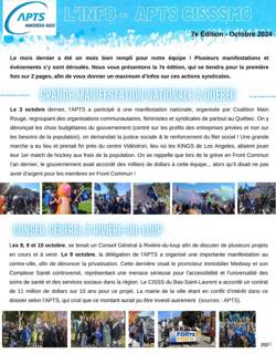 Journal L'info 7e édition - Octobre 2024 Journal L'info 7e édition - Octobre 2024