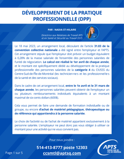 Développement de la Pratique Professionnelle (DPP)