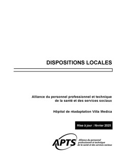 Dispositions locales de Villa Medica Dispositions locales de Villa Medica