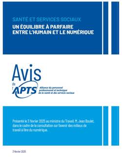 Avis - Un équilibre à parfaire entre l’humain et le numérique en santé et services sociaux