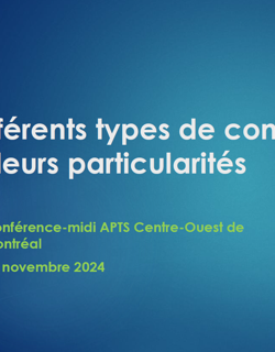 Conférence-midi Différents types de congés