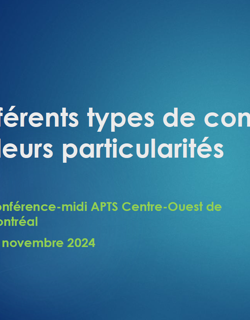 Conférence-midi Différents types de congés Conférence-midi Différents types de congés