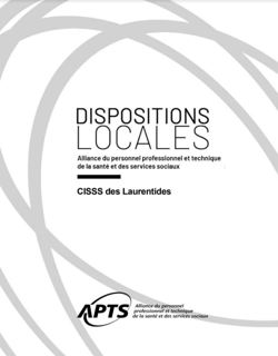 Dispositions locales du CISSS des Laurentides Dispositions locales du CISSS des Laurentides