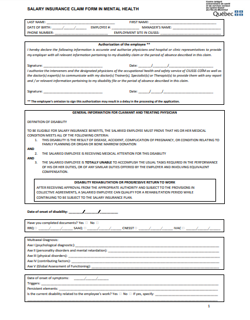 Annex 9 Salary Insurance Claim Form Psychological Health Annex 9 Salary Insurance Claim Form Psychological Health