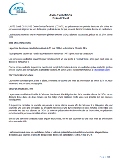 AGA 2026 - Avis d'élection