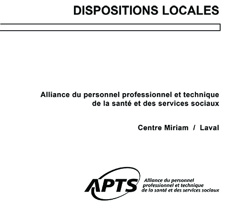 Dispositions locales du Centre Miriam - Laval