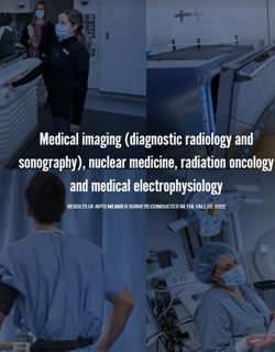 Survey results for medical imaging, nuclear medicine, radiation oncology and medical electrophysiology technologists