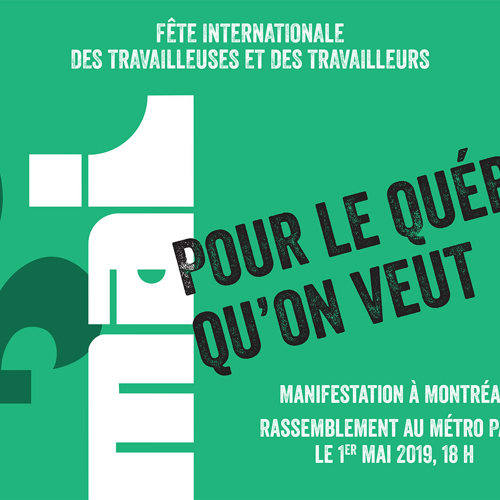 Fête internationale des travailleuses et des travailleurs - Pour le Québec qu'on veut - APTS