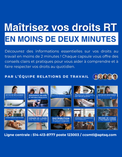Maîtrisez vos droits RT en moins de deux minutes Maîtrisez vos droits RT en moins de deux minutes