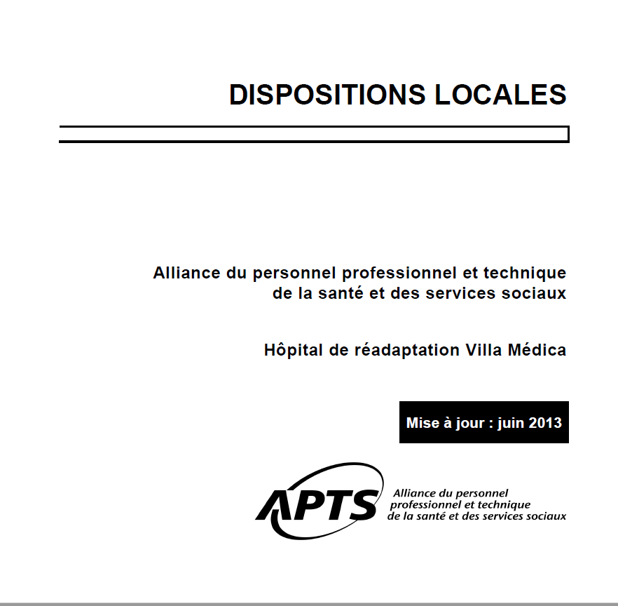 Dispositions locales de Villa Medica