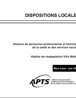 Dispositions locales de Villa Medica Dispositions locales de Villa Medica