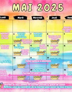 Calendrier - Mai 25